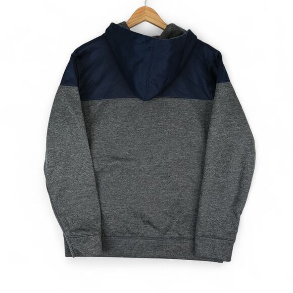 Michigan Wolverines Hoodie Mens L Gray Navy Quarter Zip Pullover NCAA Colosseum - Picture 3 of 7